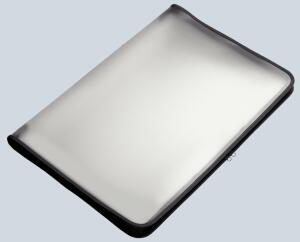 FSY Reißverschluss-Portfolio, A3, PP farblos transluzent, Zip schwarz, 1 Stück