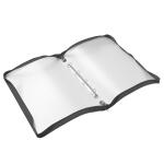 FSY Reißverschluss-Portfolio, A3, PP farblos transluzent, 4-Ring-Mechanik, Zip schwarz, 1 Stück