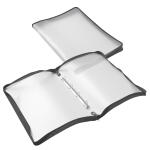 FSY Reißverschluss-Portfolio, A3, PP farblos transluzent, 4-Ring-Mechanik, Zip schwarz, 1 Stück