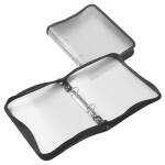 FSY Reißverschluss-Portfolio, A5, PP farblos transluzent, 2-Ring-Mechanik, Zip schwarz, 1 Stück