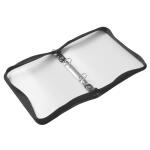 Reißverschluss-Portfolio, A5, PP farblos, 2-Ring-Mechanik, Zip schwarz