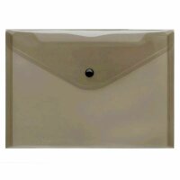 FSY Sichttasche, A5, Druckknopf, Transparent, rauch, 1...
