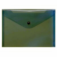 FSY Sichttasche, A5, Druckknopf, Transparent, blau, 1...