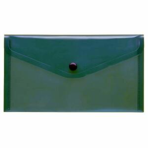 FSY Sichttasche, DINLang, Druckknopf, Transparent, blau, 1 Stück