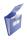 FSY Fächer-Tasche PP, 5er, Standard, blau, 1 Stück