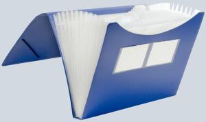 FSY Fächer-Tasche PP, 12er, Standard, blau, 1 Stück