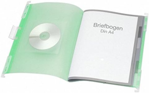 FSY PP-Hänge-Ordnungsmappe A4, 6 Fächer, grün transluzent, 1 Stück