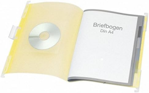 FSY PP-Hänge-Ordnungsmappe A4, 6 Fächer, gelb transluzent, 1 Stück