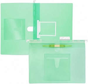 FSY PP-Hängehefter A4, U-Clip + Doppelheftzunge, grün transluzent, 1 Stück