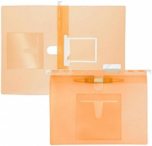 FSY PP-Hängehefter A4, U-Clip + Doppelheftzunge, orange transluzent, 1 Stück