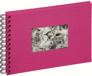 Pagna Spiralalbum 24x17cm Passep. Stoffeinband 40S d.rosa