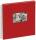 Pagna Spiralalbum 24x25cm Passep. Stoffeinband 50S rot