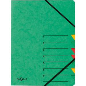 Pagna Ordnungsmappe Easy 7 Fächer 1-7 grün