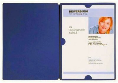 Pagna Bewerbungsmappe Spirit Basic 3tlg. blau