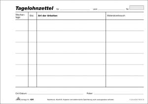 RNK Tagelohnblock A5 100Bl quer
