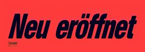 RNK Plakat Neu eröffnet 530x190mm Block mit 10 Blatt