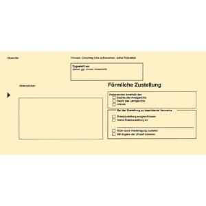 RNK Zustellungsumschlag 110x220mm innen ohne Fenster