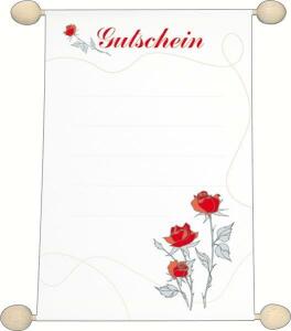 RNK Gutscheine Gutschein neutral Rose DIN A5 Idee & Stil