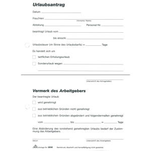 RNK Urlaubsantrag DIN A5 SD Block 2x40Bl