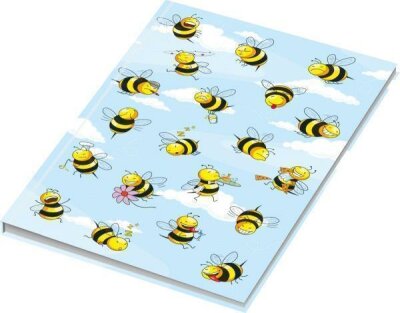 RNK Kladde / Notizbuch "Crazy Bees", blanko, DIN A5, 96 Blatt, 70 g/m²