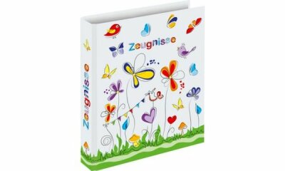 RNK Zeugnisringbuch Schmetterlinge A4 4 Ring-Mechanik