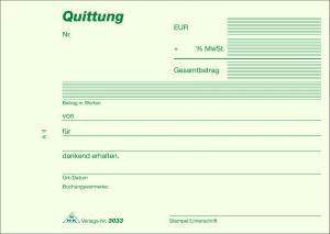 RNK Quittungsblock DIN A6 2x40Bl SD mit MwSt.
