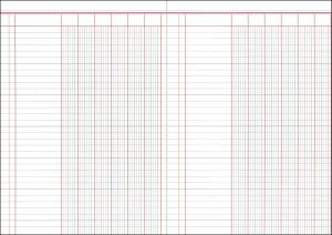 RNK Spaltenbuch A4 30Bl 6 Geldspalten 1 Seite