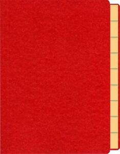 RNK Briefmarkenmappe rot 250x180mm für A5 10 Fächer Registerschnitt