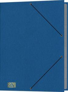 RNK Gummizugmappe 35x25cm blau 9 Fächer Sichtstanz.u.Registerschn.
