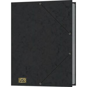 RNK Gummizugmappe 35x25cm schwarz 9 Fächer Sichtstanz.u.Registerschn.