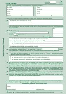 RNK Kaufvertrag für Gegenst. aller Art DIN A4 SD 2Bl