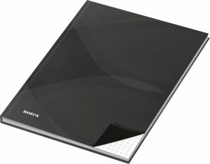 RNK Kladde notes carbon black A4 kariert 96Bl