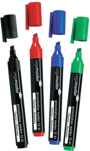 Legamaster Präsentationsmarker TZ41 - nachfüllbar, ca. 2 - 5 mm, 4er Etui