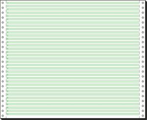 SIGEL 12370 DIN-Computerpapier - grüne Lesestreifen 1/6" - 12 " x 375 mm (A4 quer) - 60 g/m² - 1x 2000 Blatt