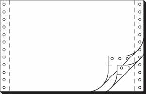 SIGEL 36243 DIN-Computerpapier - blanko - 6 " x 240 mm (A5 quer) - 56/53/57 g/m² - 3x 1200 Blatt