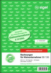 Rechnungen - fortlaufend nummeriert - A5 - 2x 30 Blatt 30 Sätze