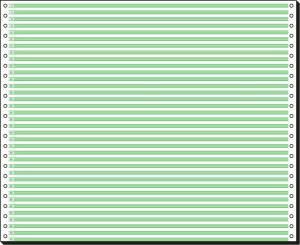 SIGEL 91000 DIN-Computerpapier - grüne Lesestreifen 1/6" - 12 " x 375 mm (A4 quer) - 60 g/m² - 1x 2000 Blatt