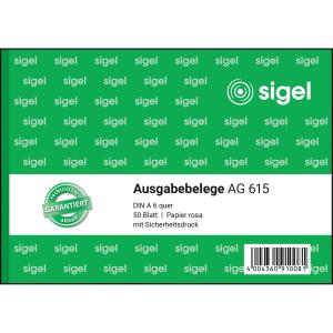 SIGEL AG615 Ausgabebelege - A6 quer - 1x 50 Blatt - 50 Blatt