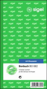 SIGEL BO082 Bonbuch - 2x 60 Blatt - mit Blaupapier - 1.800 Abriss-Sätze