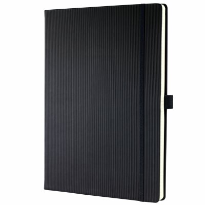 SIGEL CO110 Notizbuch Conceptum - Uni - blanko mit Linienpapier - ca. A4 - schwarz - Hardcover - 194 Seiten - PEFC-zertifiziert