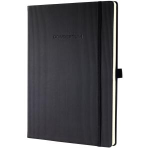 SIGEL CO112 Notizbuch Conceptum - Uni - liniert - ca. A4 - schwarz - Hardcover - 194 Seiten - PEFC-zertifiziert