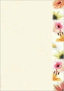 SIGEL DP788 Motiv-Papier - Blumen - orange - 90 g/m² - A4 - 50 Blatt
