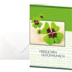 SIGEL DS004 Glückwunsch-Karten - Fortune - grün...