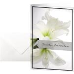 SIGEL DS006 Trauer-Karten - Weiße Amaryllis -...