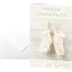 SIGEL DS040 Glückwunsch-Karten - Baby - beige - C6 - 10 Karten + Umschläge - inkl. weiße Umschläge