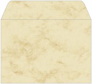 SIGEL DU011 Umschlag - Marmor - beige - gummiert - C6 - 25 Umschläge