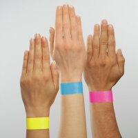 SIGEL EB211 Eventbänder - neon-blau - 120 Stück - inkl. transparente Etiketten zum Individualisieren der Bänder