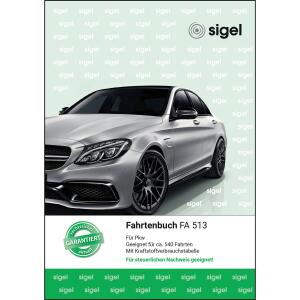 SIGEL FA513 Fahrtenbuch - A5 - 1x 32 Blatt - für PKW - 32 Blatt