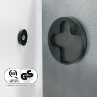 SIGEL GL114 Glas-Magnettafel Artverum - rot - 48 x 48 x 1,50 cm - polierte Ecken - Sicherheitsglas (ESG), Stahl - GS-geprüft