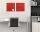 SIGEL GL114 Glas-Magnettafel Artverum - rot - 48 x 48 x 1,50 cm - polierte Ecken - Sicherheitsglas (ESG), Stahl - GS-geprüft